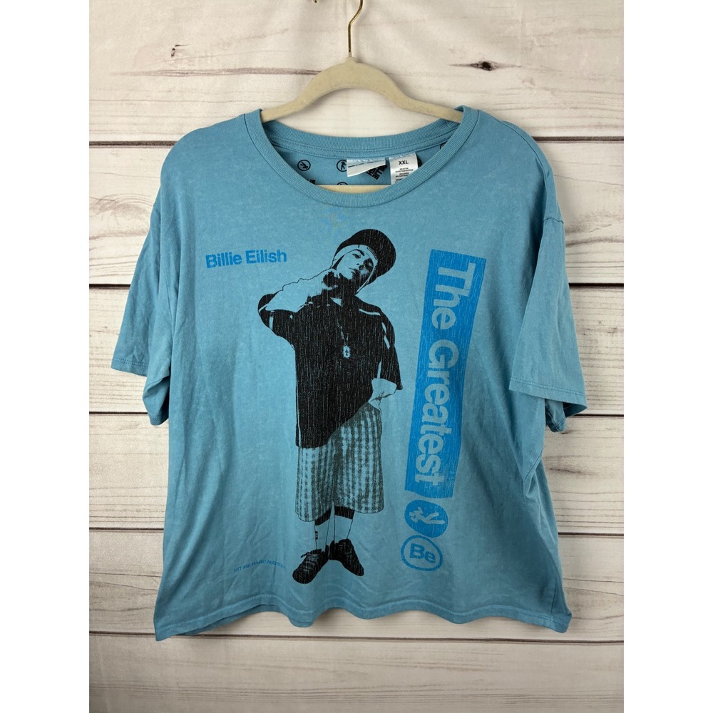 Billie Eilish Hit Me Hard and Soft The Greatest Graphic T-Shirt Blue XXL